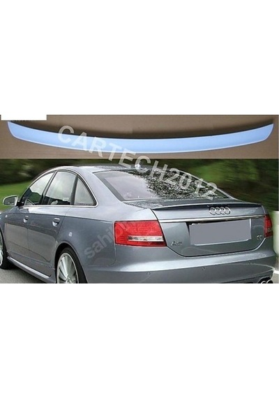 Audi A6 C6 Bagaj Üstü Spoiler Parlak Siyah Boyalı Policarbondur