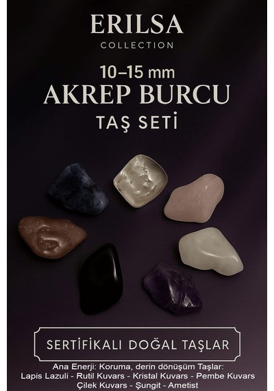 Sertifikalı Akrep Burcu Doğal Taş Kütle Seti 10-15 Mm - Koruma Ve