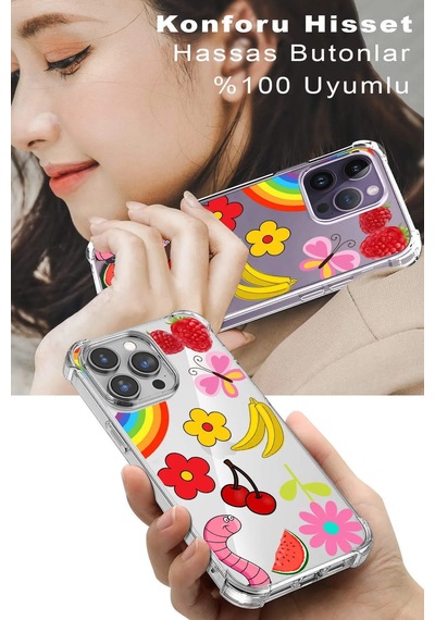 Samsung Galaxy S24fe İle Uyumlu Water Color 5 Baskılı Şeffaf Köşe Korumalı Antişok Kılıf