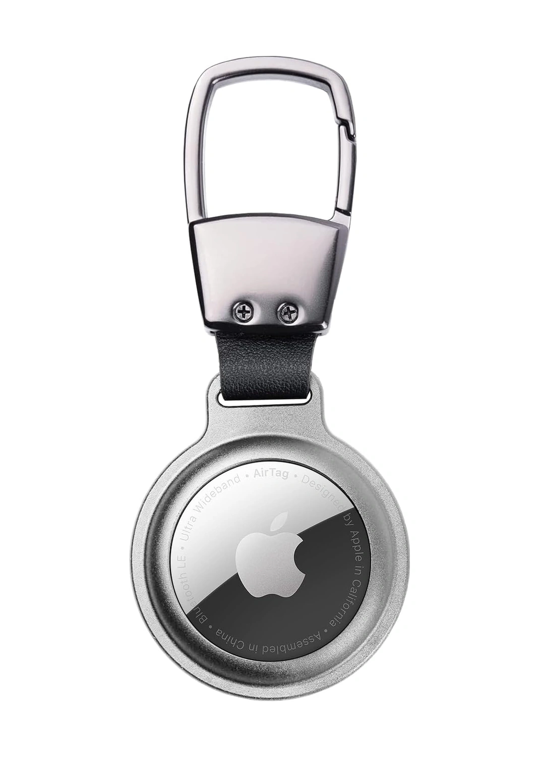 Buff Tagsafe Hooksteel Taşınabilir Anahtarlık Darbeye Dayanıklı Metal Askılı Airtag Kılıf Gümüş 10"