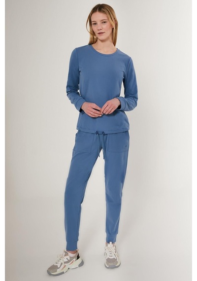 Pierre Cardin 8749 Embroidered Kadın Uzun Kol Pijama Takım 001