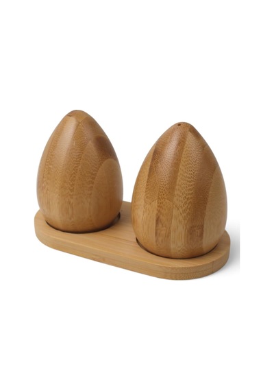 Doğal Yumurta Şeklinde Bambu Tuzluk Ve Karabiberlik Antibakteriyel, Sağlıklı Ve Doğa Dostu Ahşap Tuzluk & Biberlik Seti Şık Ve Dayanıklı Tasarım Çok Renkli