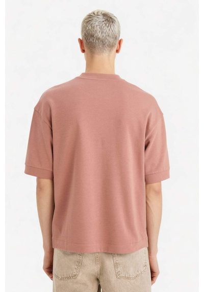 Defacto Nefes Alabilen Loose Fit Baskılı Tişört F8147ax26spbr496 Bordo-br496