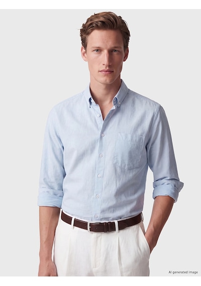 LC Waikiki Southblue Mavi Regular Fit Oxford Erkek Gömlek Blue