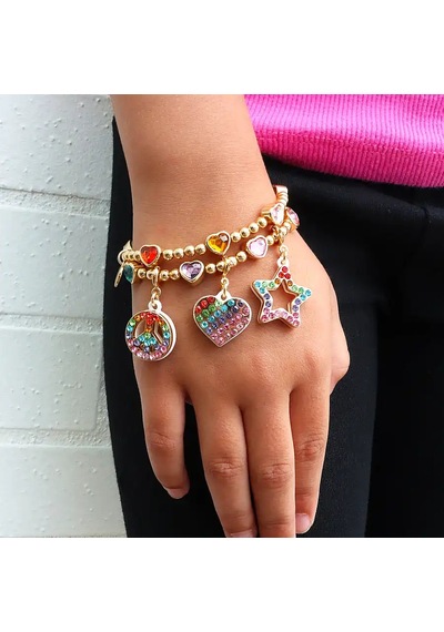 Charm It Gold Rainbow Sparkle Peace Ct02-40
