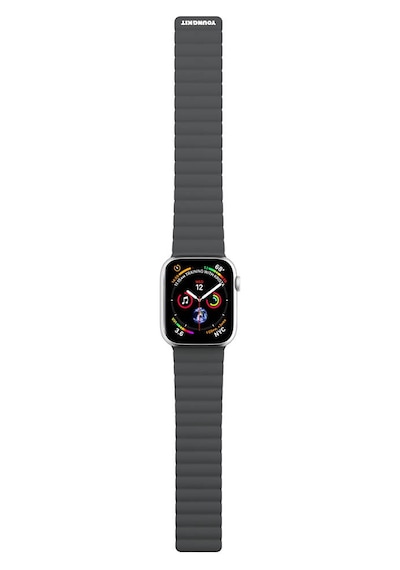 Watch 7 41mm Uyumlu Kordon Youngkit Klasik Magnetik Tak Çıkar Soft Strap Kayış Gri
