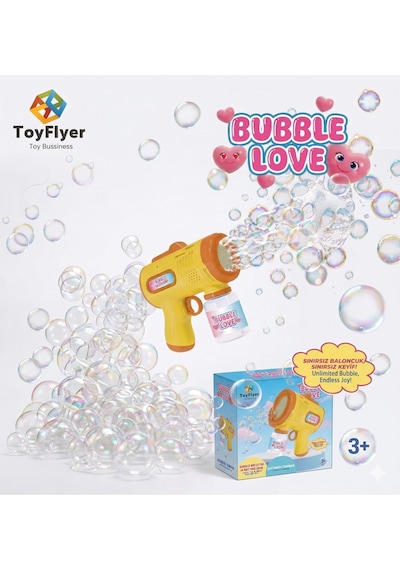 Otomatik Baloncuk  Makinesi Pilli Köpük Tabancası - 2026 Model Sızdırmaz Tasarım Bubble Gun