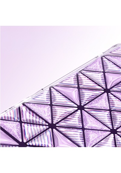 İphone 17 Uyumlu Kılıf 3d Buz Blok Desenli Zore Paris Kairo Tpu Kapak Mor