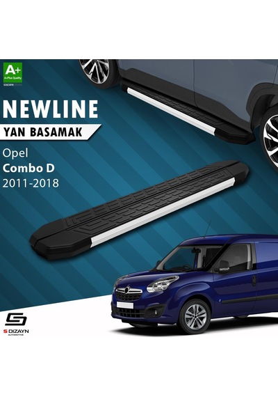 S-dizayn Opel Combo D Uzun Şase Newline Aluminyum Yan Basamak 223 Cm 2011-2018 A+ Kalite