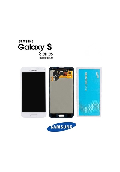 Samsung Uyumlu Galaxy S5 G900 Lcd Ekran Dokunmatik Beyaz Servis Gh97-159