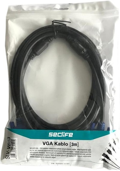 Seclife SLV-VG03 VGA Kablo 3 M
