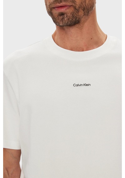 Calvin Klein Erkek T Shirt Lv04lc241g Yaf Beyaz Beyaz