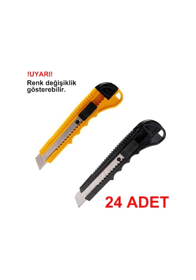Plastik Makas Maket Bıçağı Falçata Geniş Büyük Boy 24 Adet 1.5 X 10