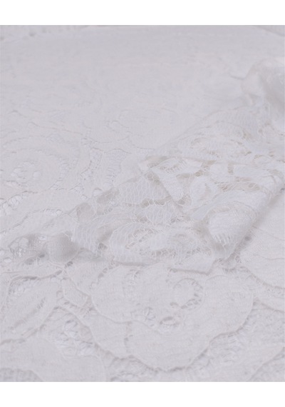 Beyaz Renkte İnce Yumuşak Dantel Kumaş Elbiselik & Abiyelik 140x275cm-12575