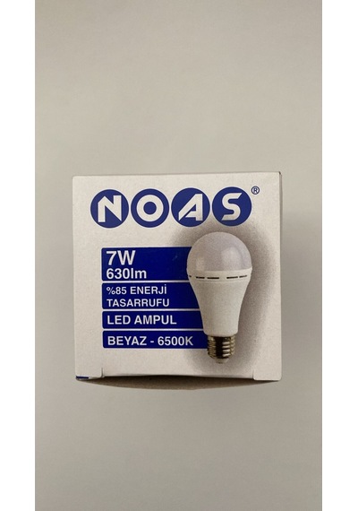 Yl95-0711 7w 6500k Beyaz Şarjlı Ampul Tekli Beyaz Işık E27 Led Ampul 7 Watt Yok A'dan G'ye G