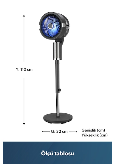 Homend Fanomen 9014h Uzaktan Kumandalı Led Işıklı Vantilatör