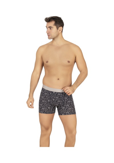 Özkan Underwear Özkan 11111 5'li Paket Erkek Pamuklu Karışık Desenli Likralı Penye Boxer DESENLİ