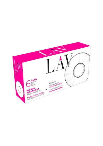 Lav Alya Cam Çay Tabağı 6 Kişilik