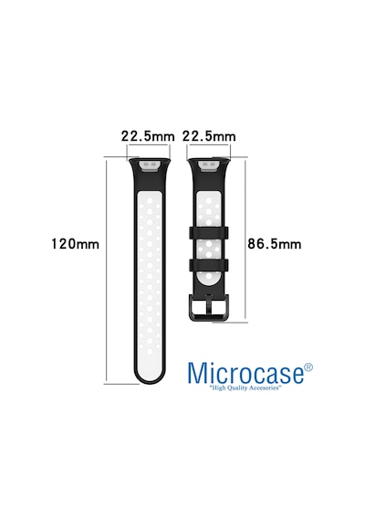 Microcase KY50 Xiaomi Mi Band 7 Pro için Delikli Silikon Kordon Kayış