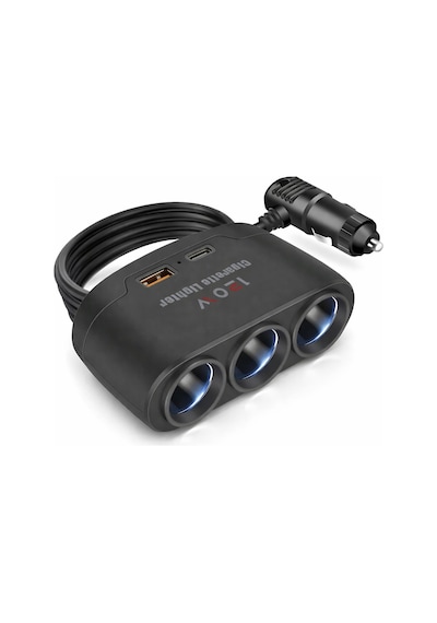 Mega Oto Market 3 Lü Araç Çakmaklık Çoğaltıcı 12v-24v Uyumlu Çoklu Soket Adaptörü