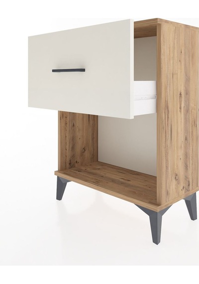 Arges Komodin 2 Çekmeceli 60x30x80 Çam-aytaşı Çam