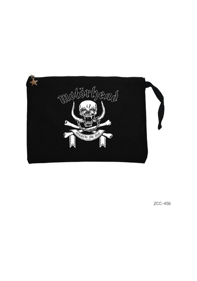 Zepplin Giyim Motörhead Siyah Clutch Astarlı Cüzdan / El Çantası