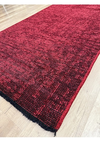 Hoom Rugs Vintage Vtg 115 Bordo Dekoratif Yıkanabilir Kilim Bordo