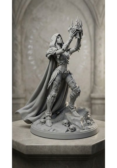 Sylvanas Windrunner Figürü World Of Warcraft Koleksiyon Heykeli Ham/boyanabilir
