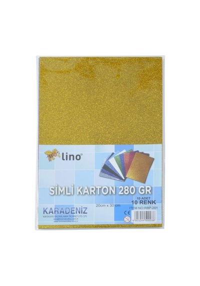 Lino Simli Karton 10 Renk 10'lu Karişik Renk 20 X 30 Cm Diğer