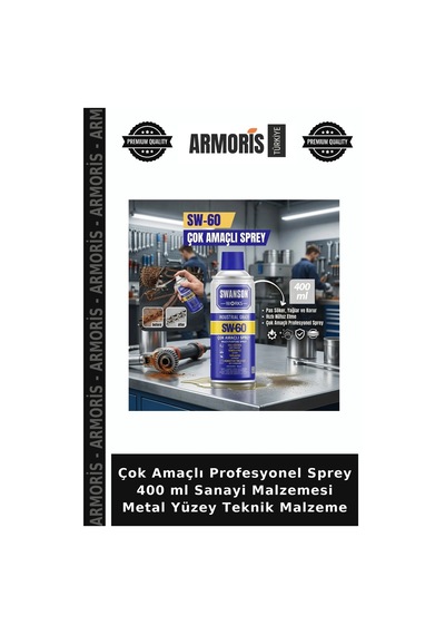 Çok Amaçlı Profesyonel Sprey 400 Ml Sanayi Malzemesi Metal Yüzey Teknik Malzeme