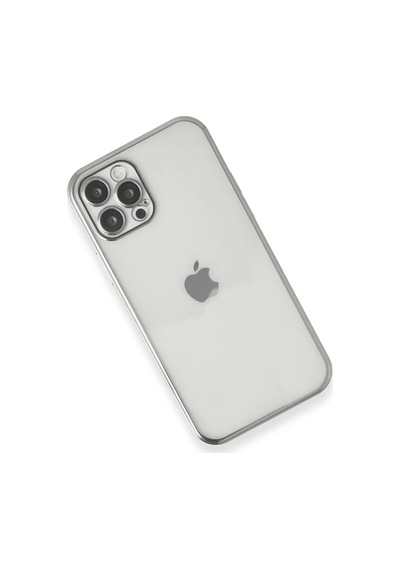İphone 12 Pro Max Kılıf Razer Lensli Silikon - Gümüş