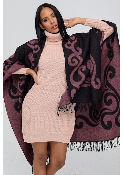Forum Fashion P001 Salma Desenli Jakarlı Panço