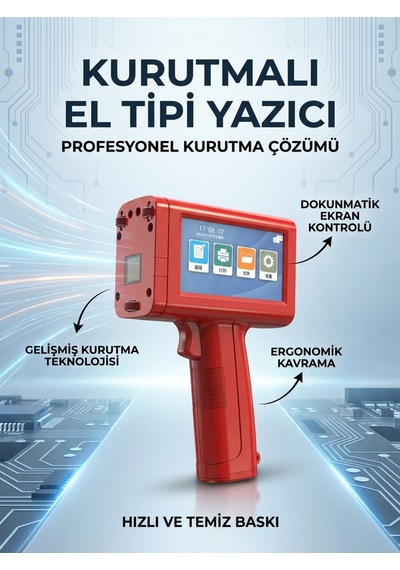 Kurutmalı El Tipi Yazıcı 12,7 Mm Dokunmatik Ekranlı Mini Mobil Etiket Yazıcı