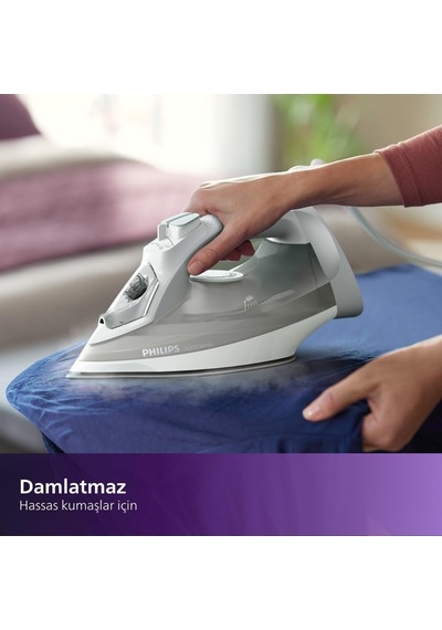 5000 Serisi Buharlı Ütü 2400w, 40g/dk Sürekli Buhar, 160g Şok, Steamglide Plus Taban, Dahili Kireç Temizleme, Damlatmaz Sistem, Dikey Kullanım Özelliği Dst5010/10