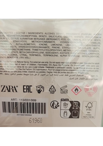 Zara Meanıngful Memorıes Edp 100 Ml 3.4 Fl. Oz . Çiçeksi