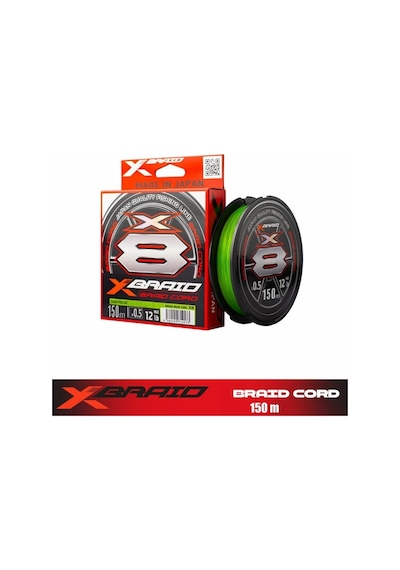 Ygk X035 Braıd Cord Pe X8 150m 5,4kg 0.117mm Fluo Green Ajı Lrf İp Misina - Standart