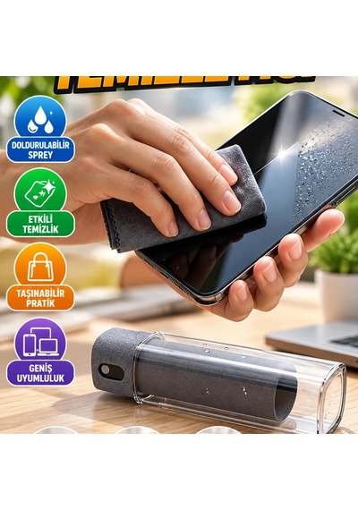 Doldurulabilir Ekran Temizleme Sprey Şişesi Telefon, Tablet Ve Laptop İçin Taşınabilir Temizlik Ap