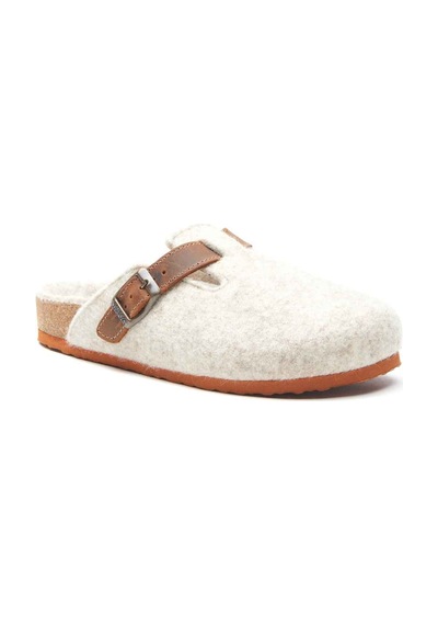 Comfortfusse Capri-w - Erkek Ortopedik Yün Keçe Sabo Ev Terliği Bej Yün