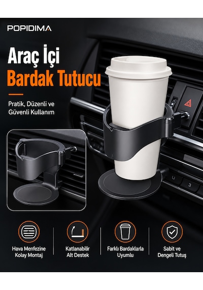 Oto Araç Içi Bardak Tutucu Çok Fonksiyonlu Içecek Tutacağı/bardaklık Car Cup Holder Adet