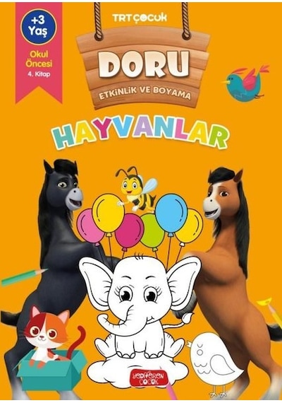 TRT Çocuk - Hayvanlar - Doru Etkinlik ve Boyama- Yediveren Çocuk