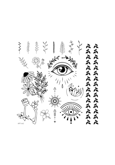 Eyes Geçici Dövme,geçici Tattoo ,vücut Dövme,kol Bilek Dövme,boyun Dövme,sırt Dövme