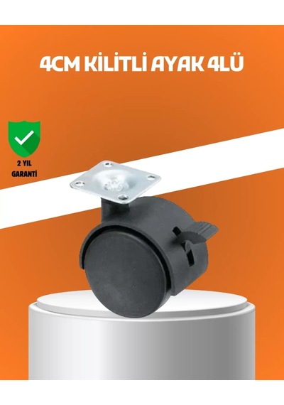 Home Kilitli Mini Tekerlek Ayak 4 Cm 4 Lü Set Çok Renkli