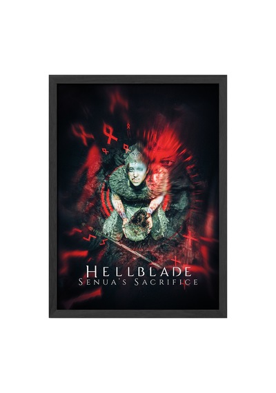 Hellblade Siyah Ahşap Çerçeveli Poster, Dekoratif Oyun Duvar Tablosu