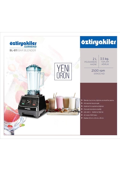 Öztiryakiler Gurmeaid BL-811 Bar 1500 W Blender