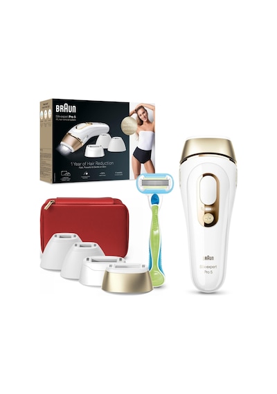 Braun Silk Expert Pro 5 PL5382 IPL Cihazı + Venus Tıraş Makinesi + Başlık 4'lü + Çanta
