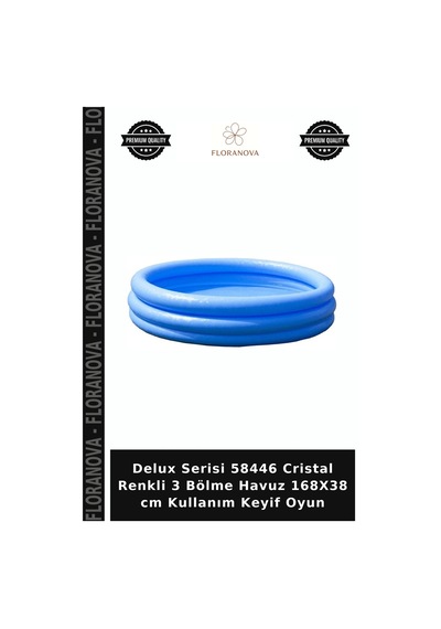 Delux Serisi 58446 Cristal Renkli 3 Bölme Havuz 168x38 Cm Kullanım Keyif Oyun Çok Renkli