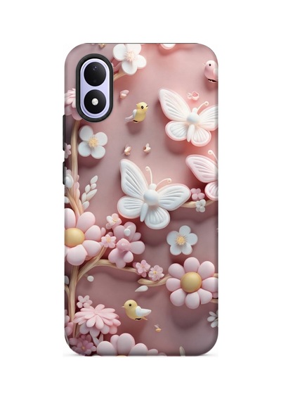 Kılıfland Xiaomi Redmi Note 17 5g Uyumlu Kılıf Boutique Baskılı Resimli Pembe Kelebekler Pcode -088 Çok Renkli