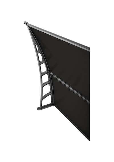 Lupın Kapı Pencere Üstü Pratik Sundurma 105x360 - Siyah Siyah
