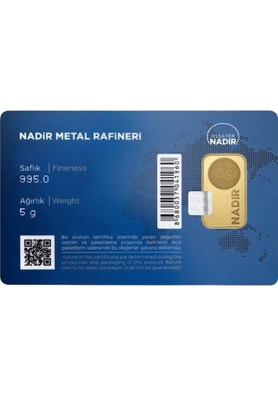 Nadir Gold 5 G Külçe Altın