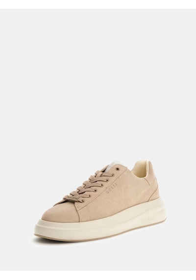 Guess Elba Hakiki Deri Erkek Sneaker Ayakkabı Fmtlbasue12 Bej